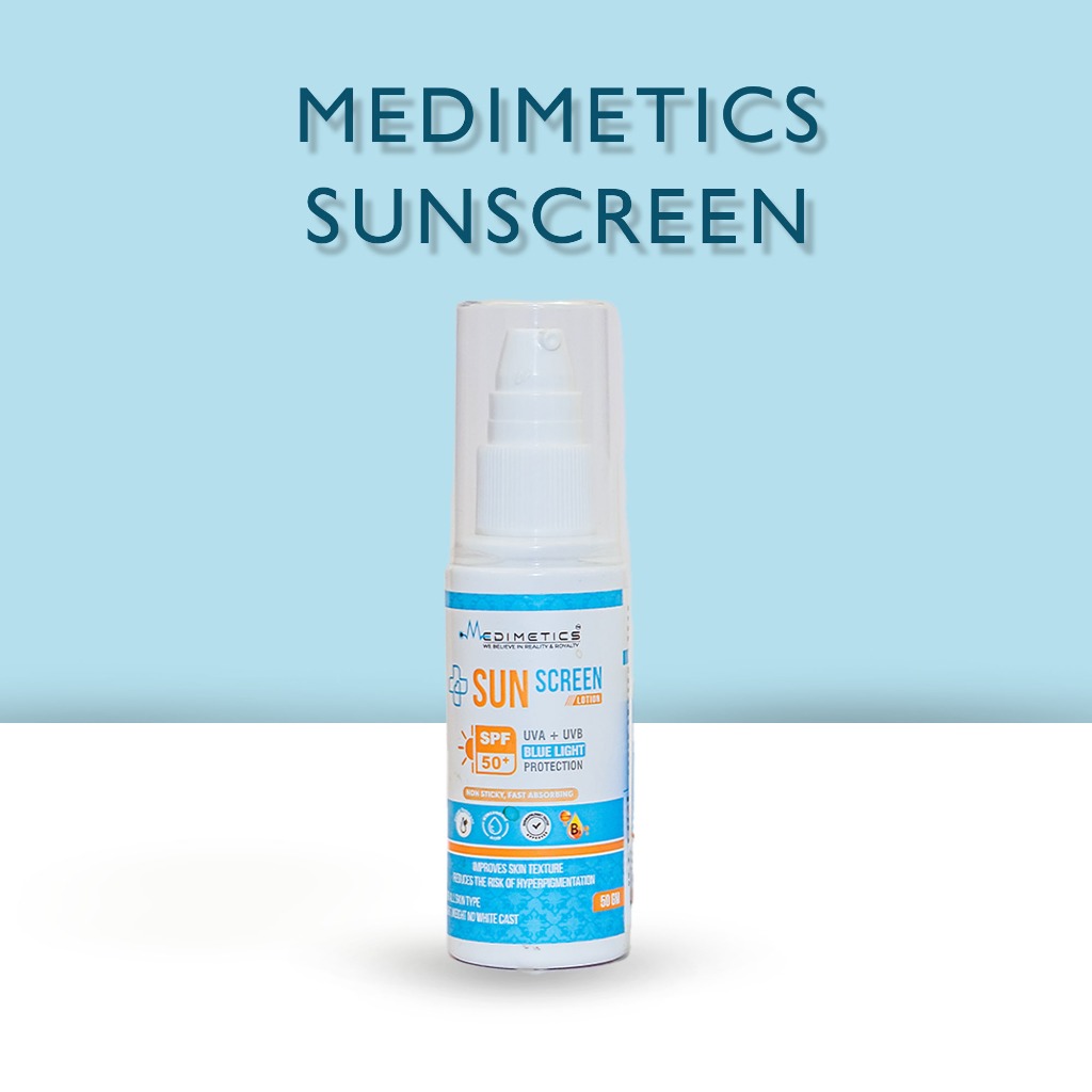 Medimetics Sunscreen (SPF 50+ UVA + UVB & Blue Light Protection)