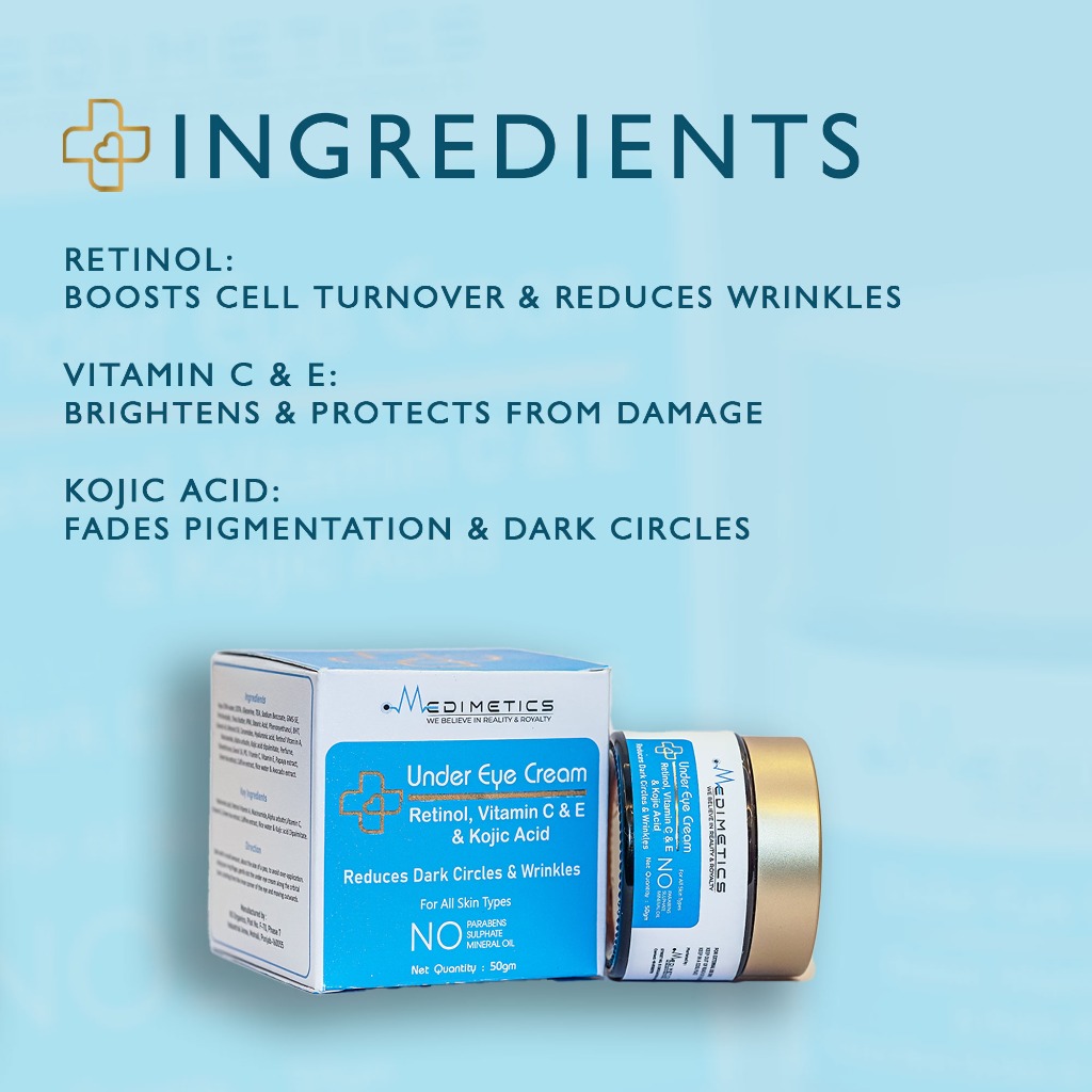 Medimetics Under Eye Cream (Retinol, Vitamin C & E & Kojic Acid) 3